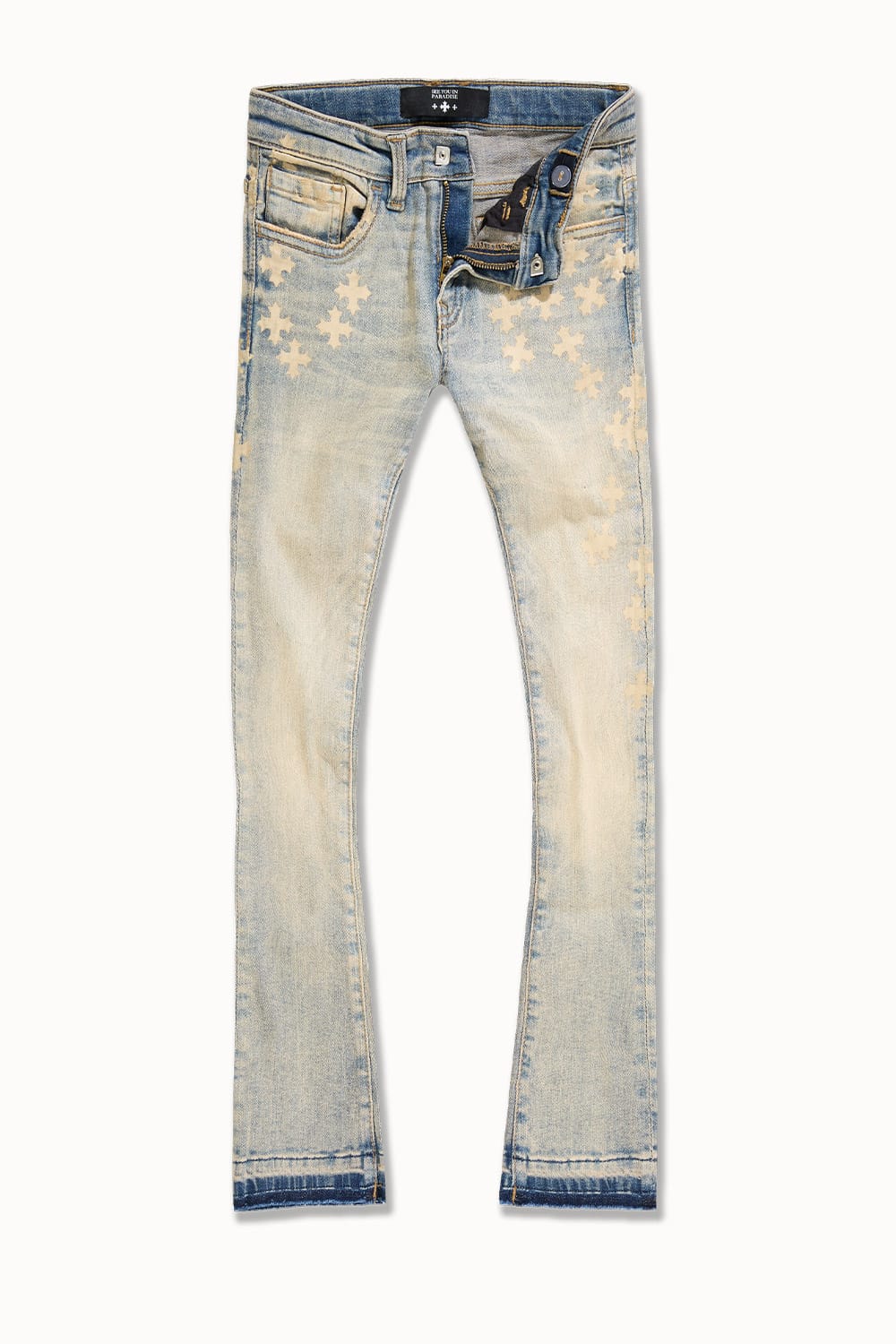 JC Kids Kids Super Skinny Stacked Forbidden Fruit Denim Iced Lager / 2