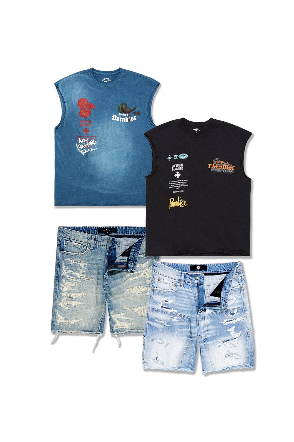 Graphic Tee & Short Bundle #4