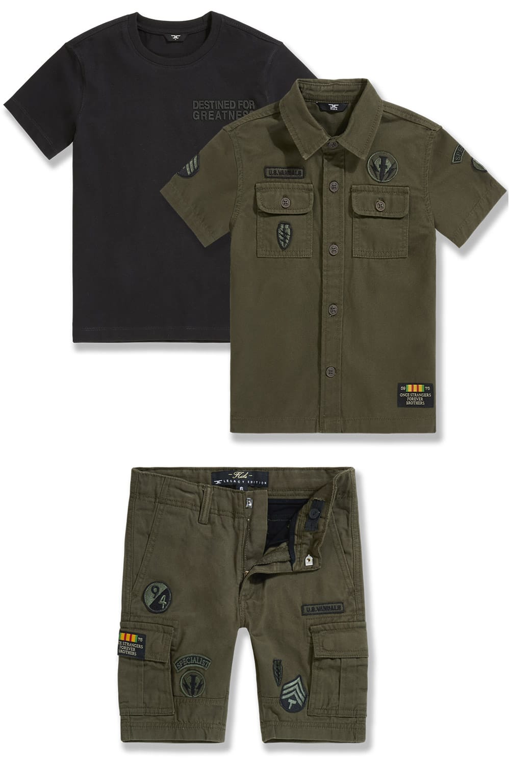 JC Kids Kids Rambo 3 Pack (Army Green) 2