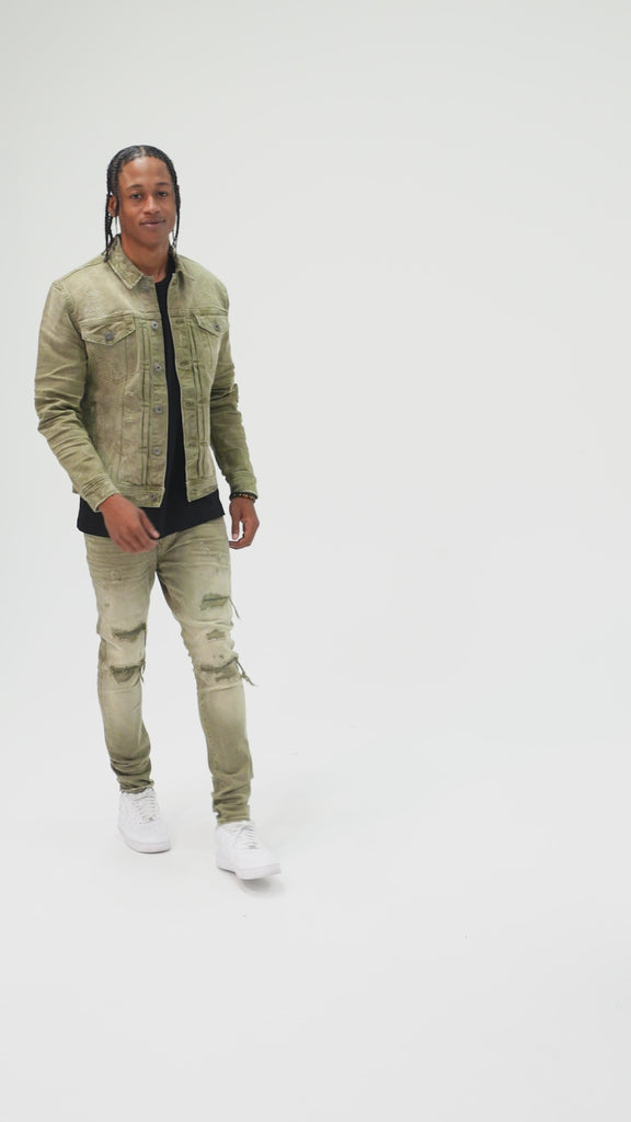 Meadowlands Denim Trucker Jacket (Earth Tones)