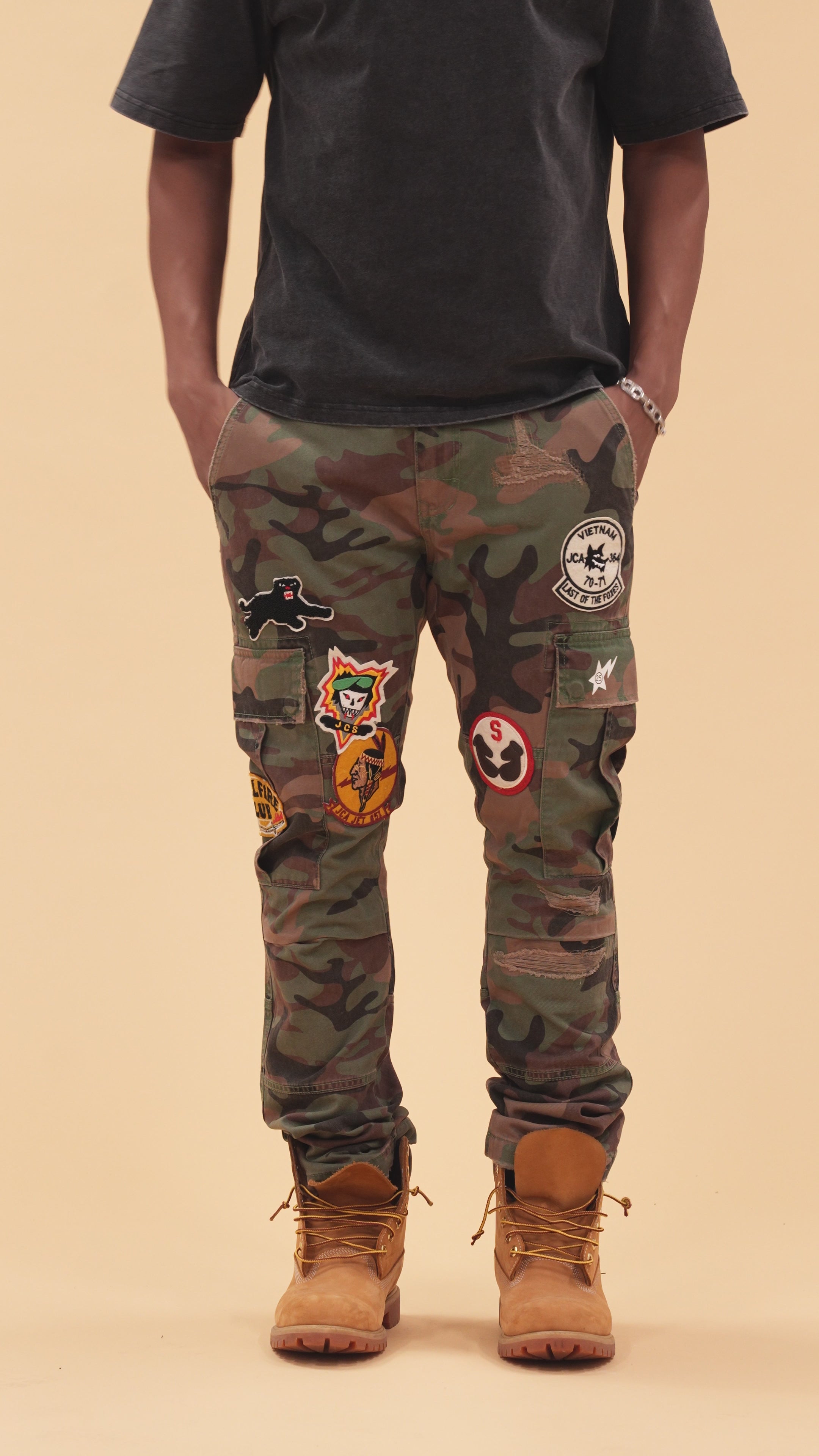 Xavier - Hellfire Cargo Pants (Vintage Camo Diary)