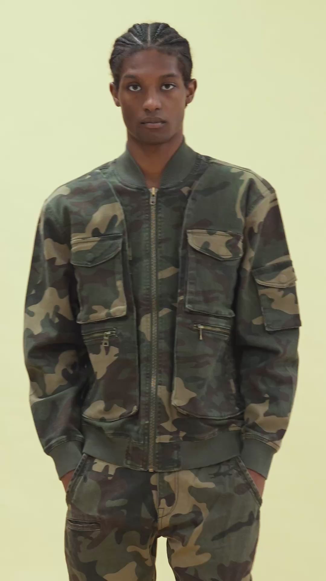 Camo Mercenary Bomber Jacket (Woodland)