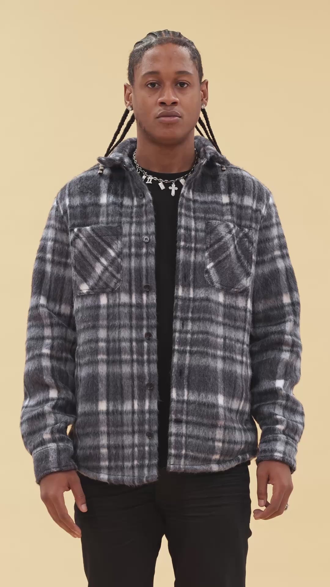 Ironworks Flannel Shacket (Industrial Black)