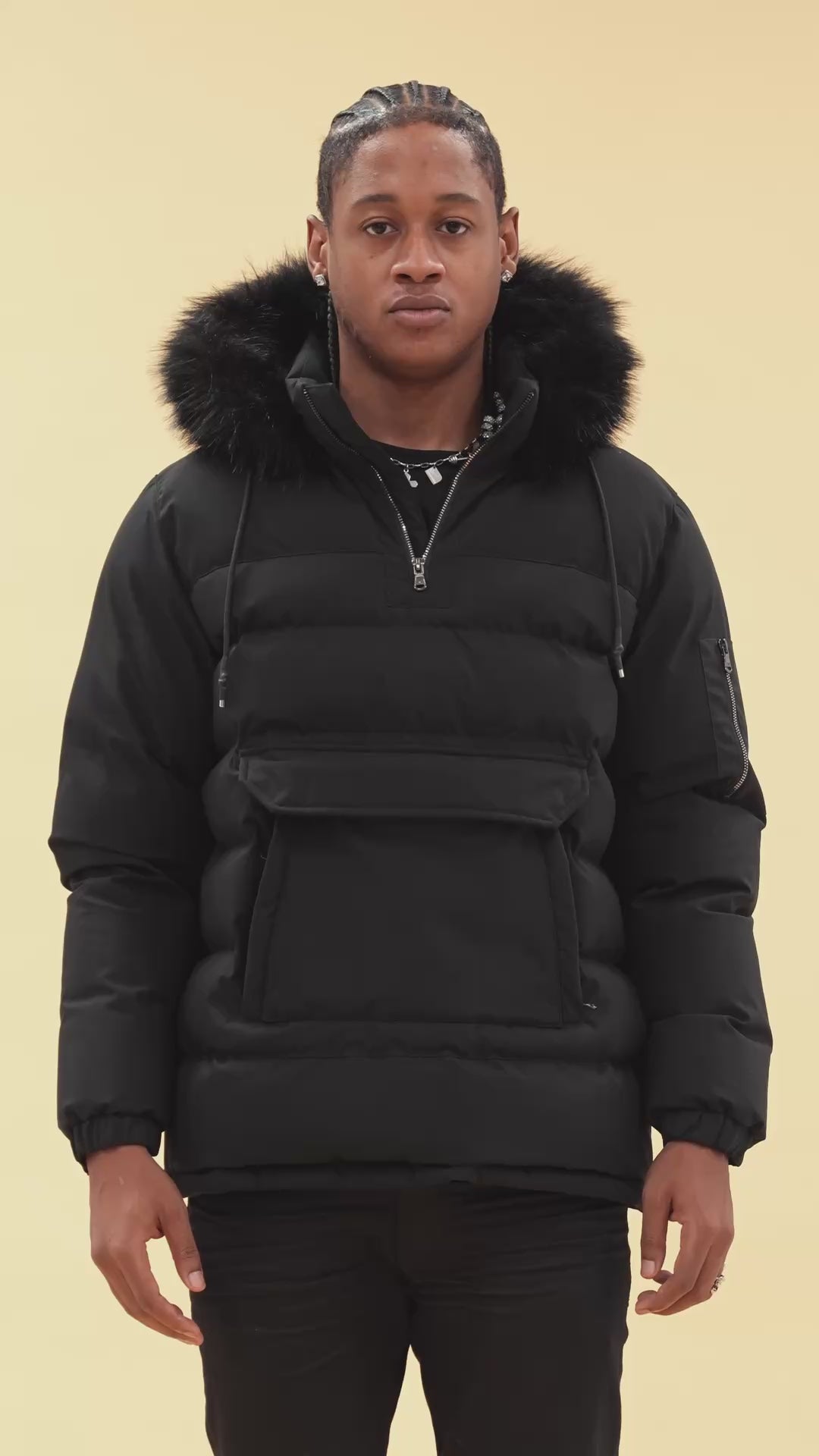 Concord Pullover Anorak (Black)