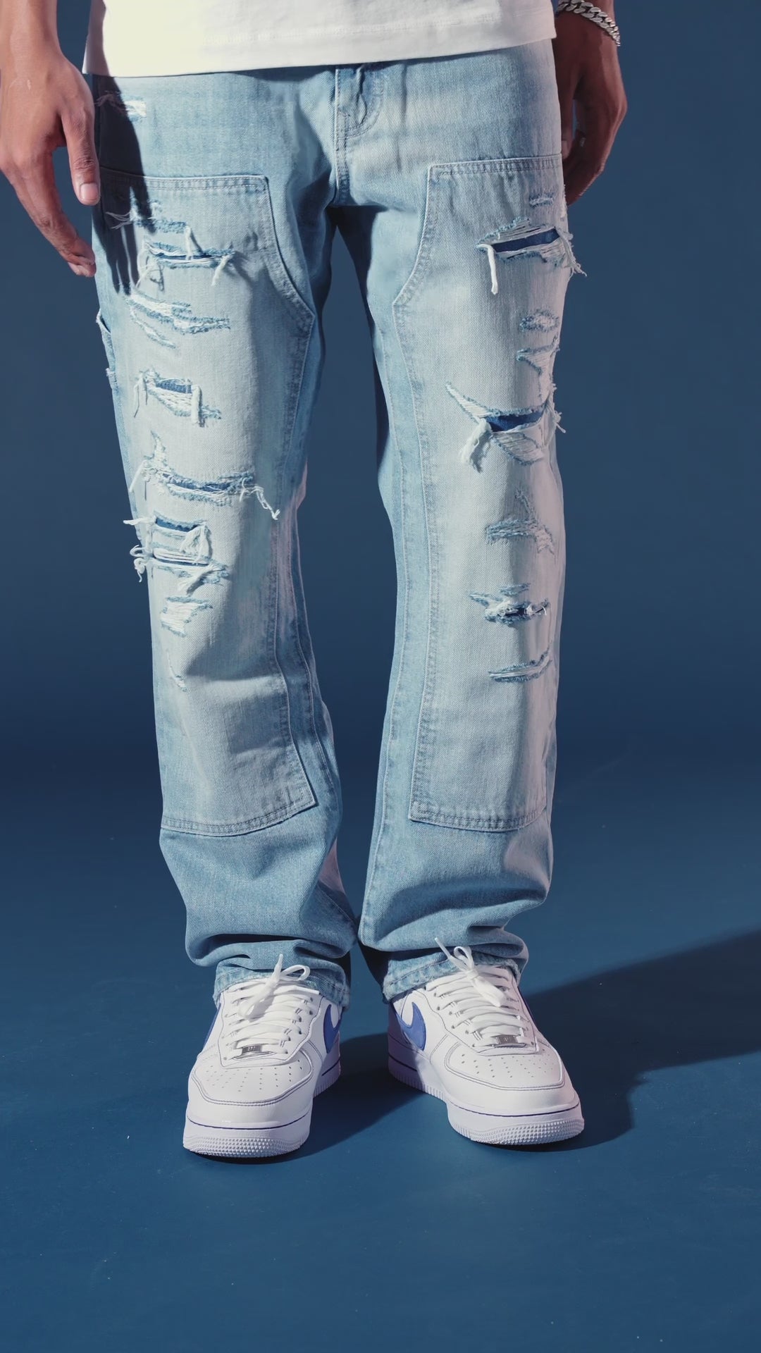 Relaxed Fit - Foreman Denim (Arctic Wash) - Aaron Collection