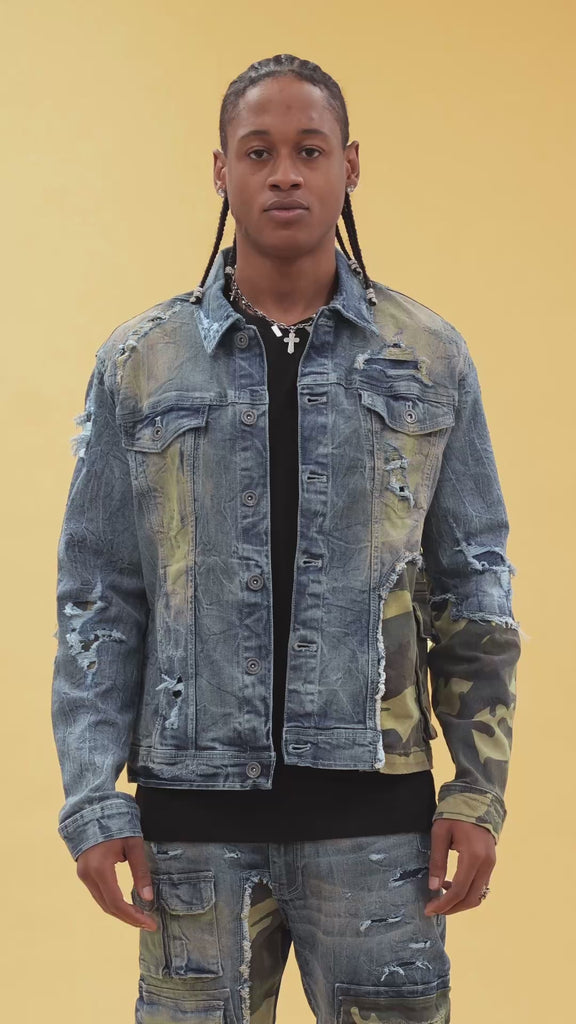 Devotion Denim Trucker Jacket (Woodland)