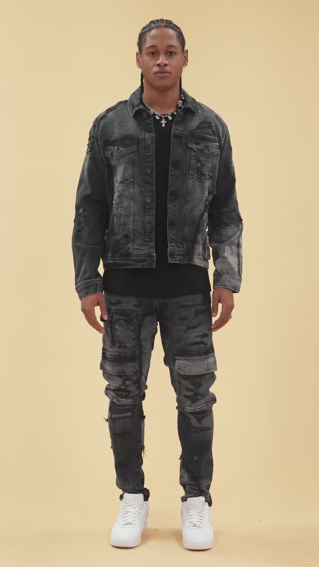 Devotion Denim Trucker Jacket (Black Shadow)