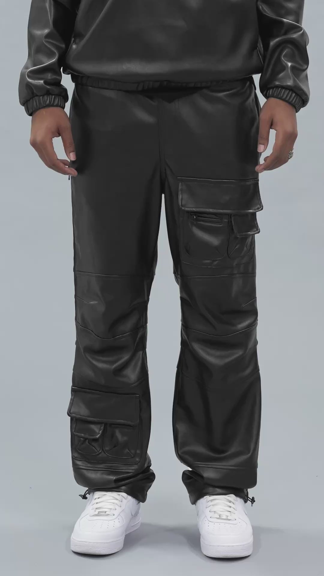 Wide Leg Fit - Thriller Cargo Pants (Black) - Brian Collection