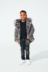 Kids Denali Shearling Jacket (Charcoal)