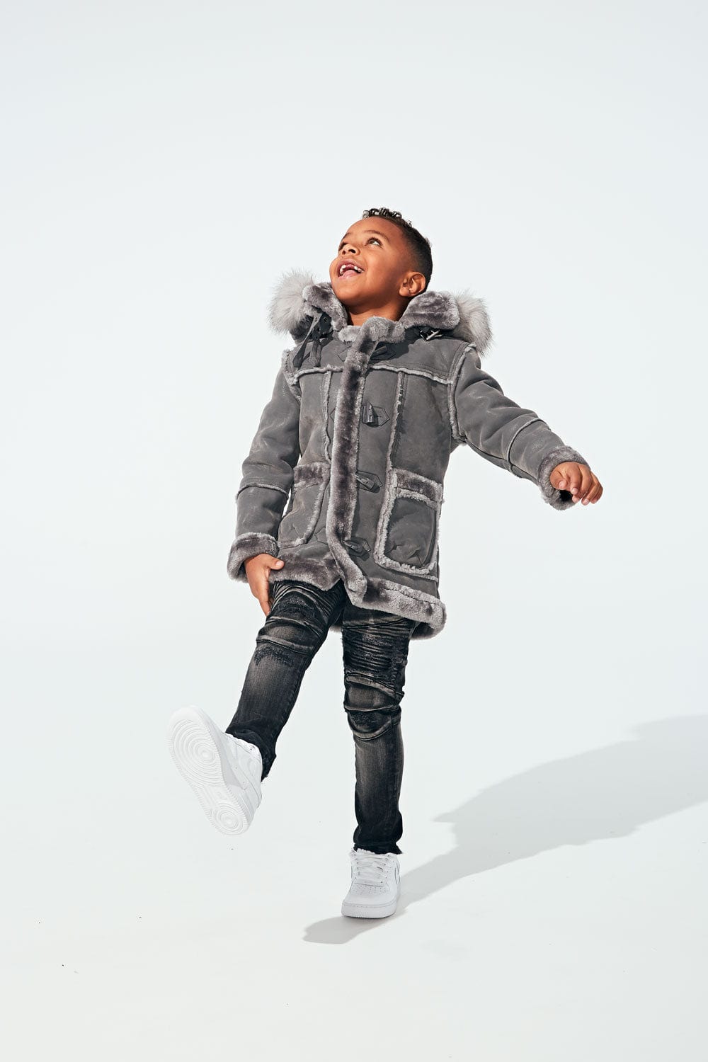 JC Kids Kids Denali Shearling Jacket (Charcoal)