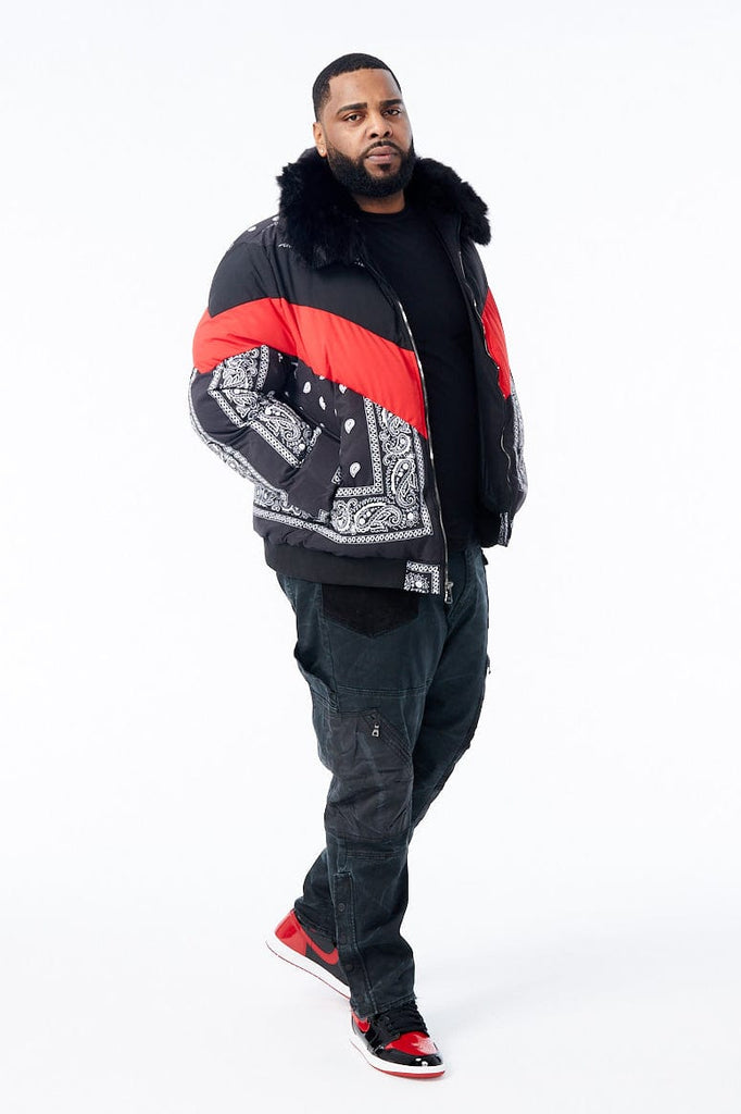 Big Men's Aaron Patchwork Pants (Black Out)