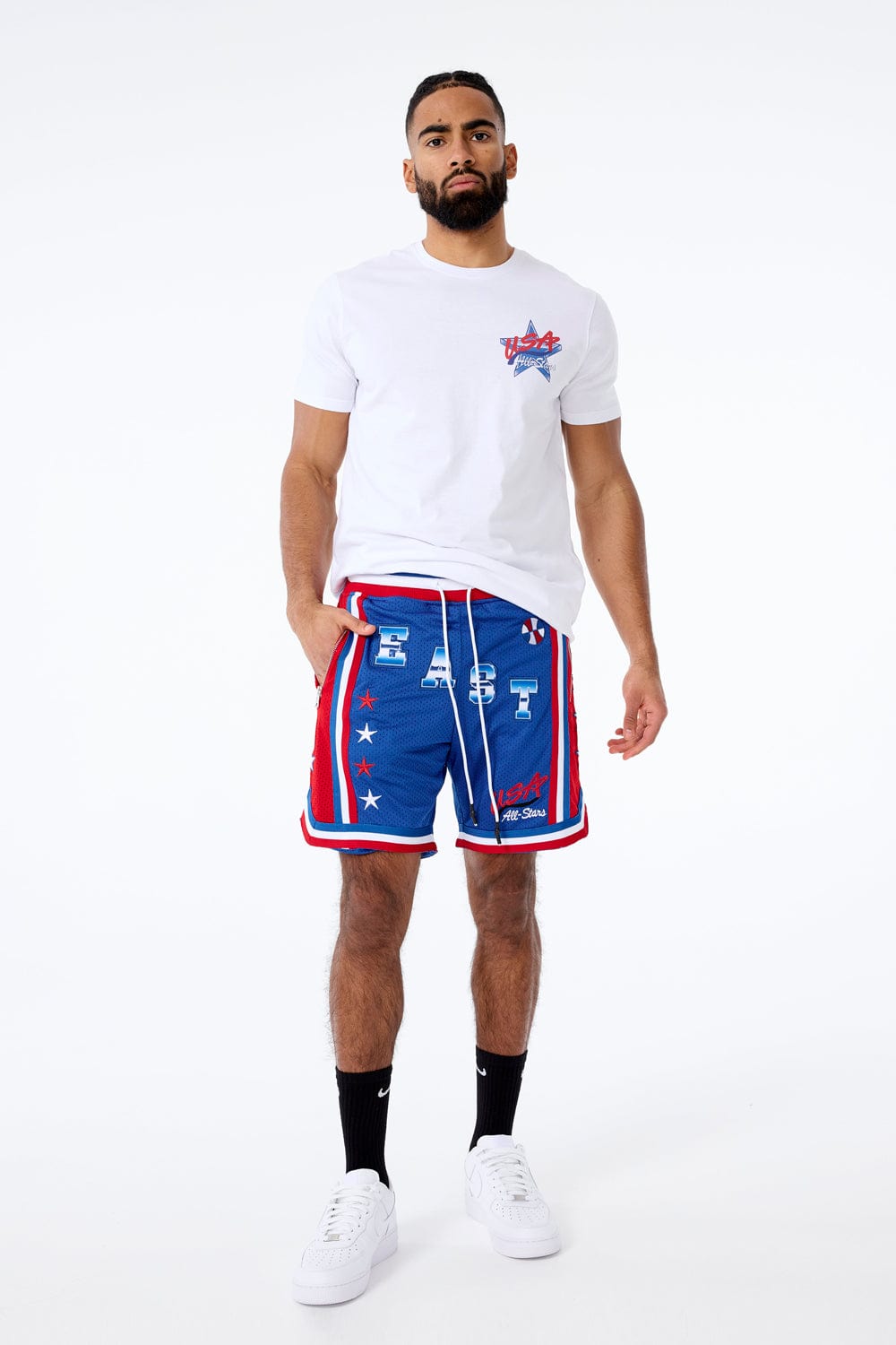 Blank retro basketball shorts online