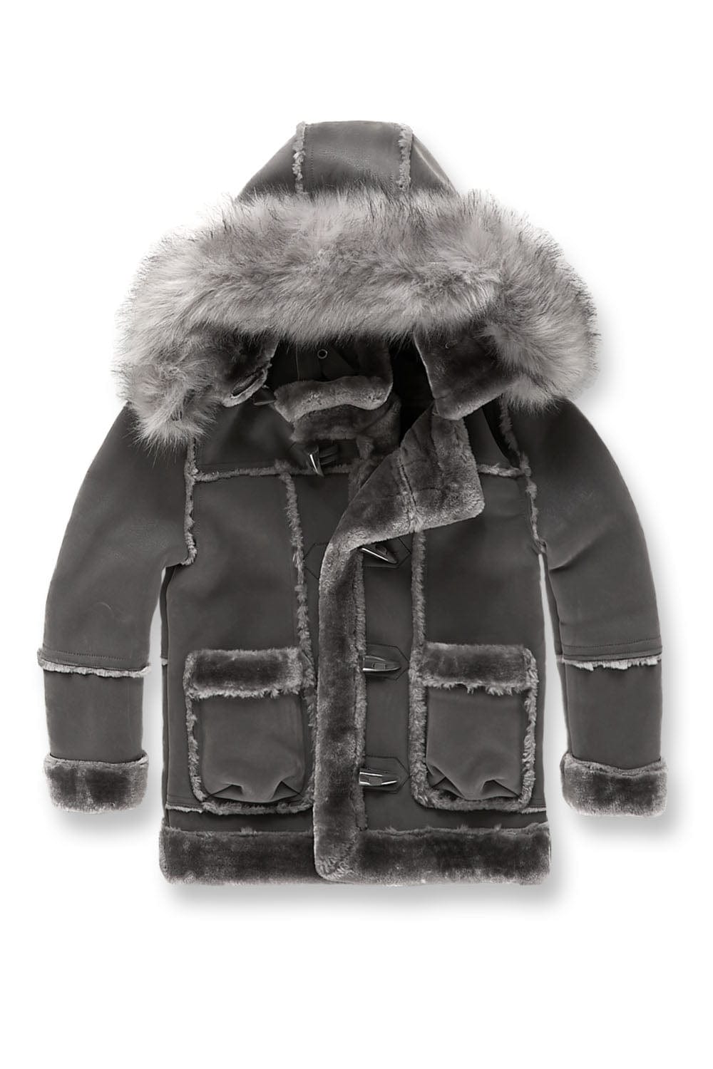 JC Kids Kids Denali Shearling Jacket (Charcoal) 2 / Charcoal / BB1