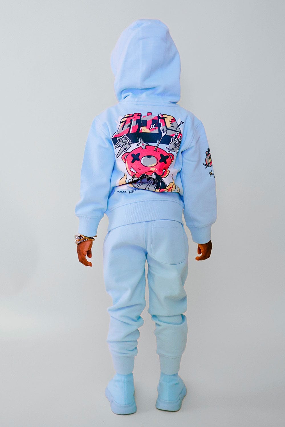 Kids Invincible Plush Pullover Hoodie (Sky)