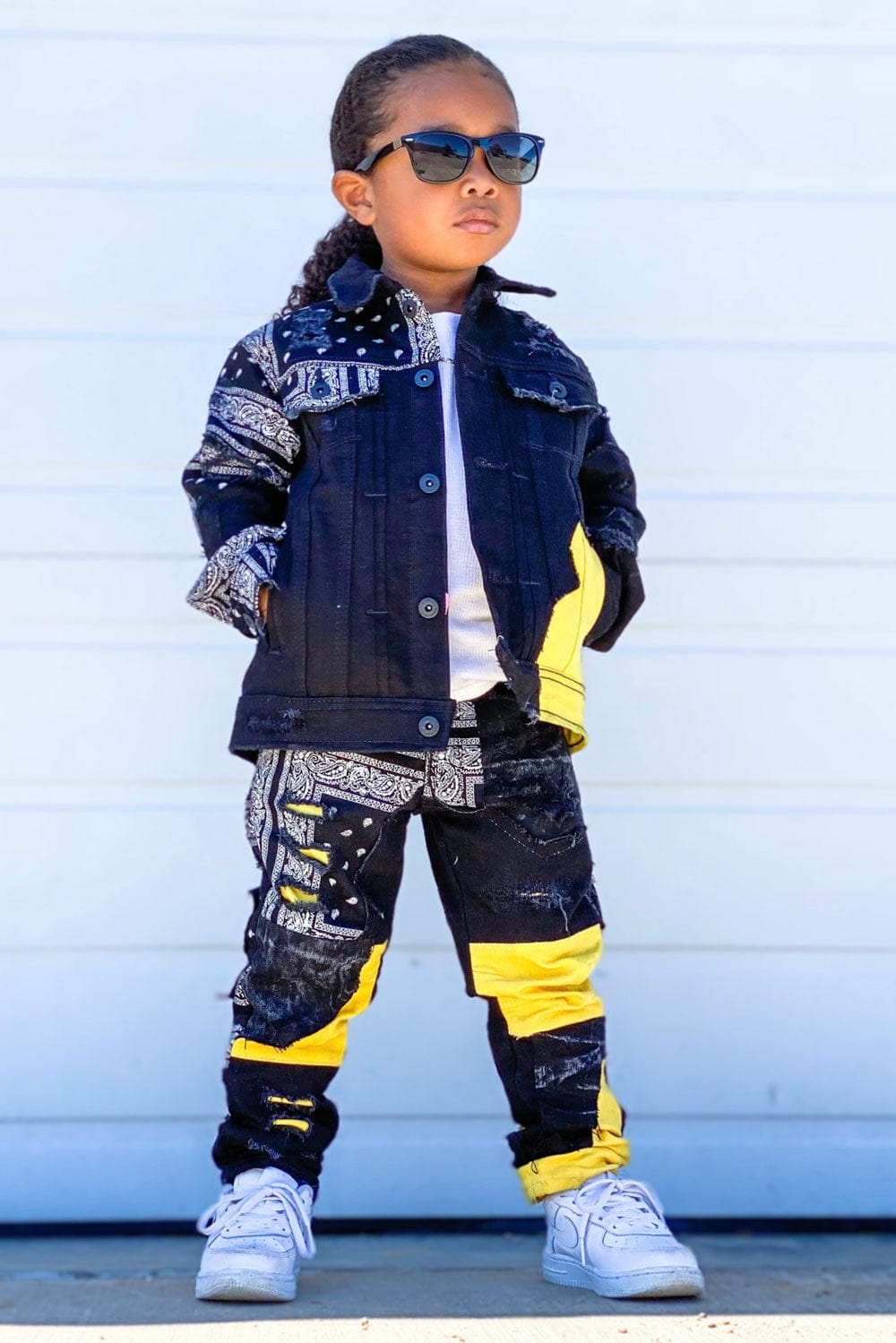 Yellow denim jacket kids hotsell