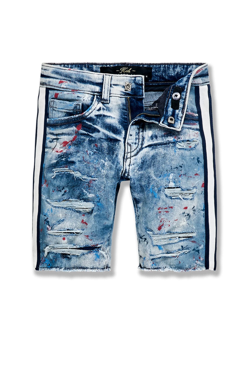 JC Kids Kids Summertime Striped Denim Shorts (Paris) 2 / Paris / AA02