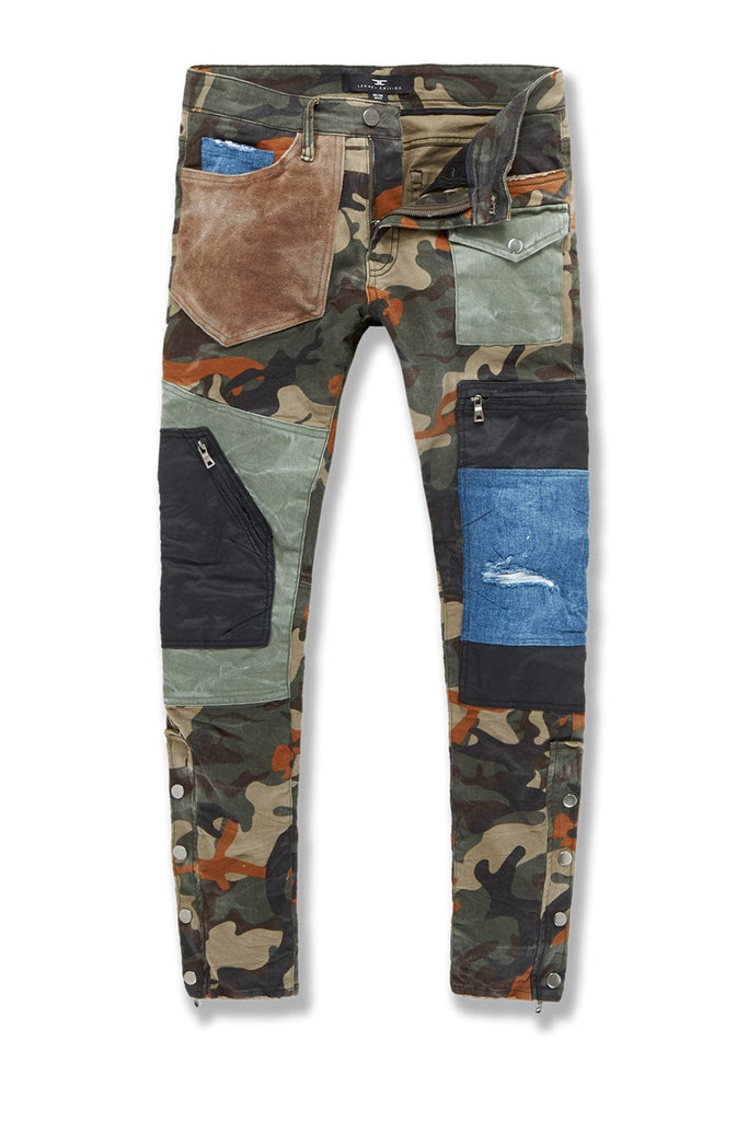 Big Men's Camouflage Patchwork Pants (Woodland)