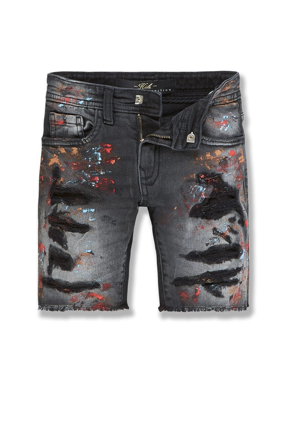 JC Kids Kids Vengeance Denim Shorts (Industrial Black) 2 / Industrial Black / AB04