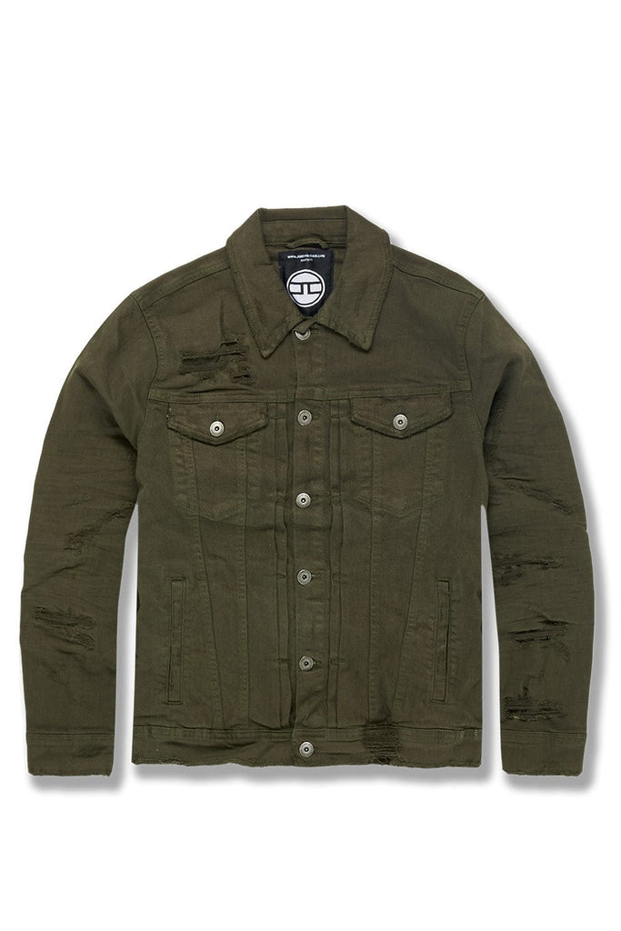 JC Big Men Big Men's Tribeca Twill Trucker Jacket Army Green / 4XL