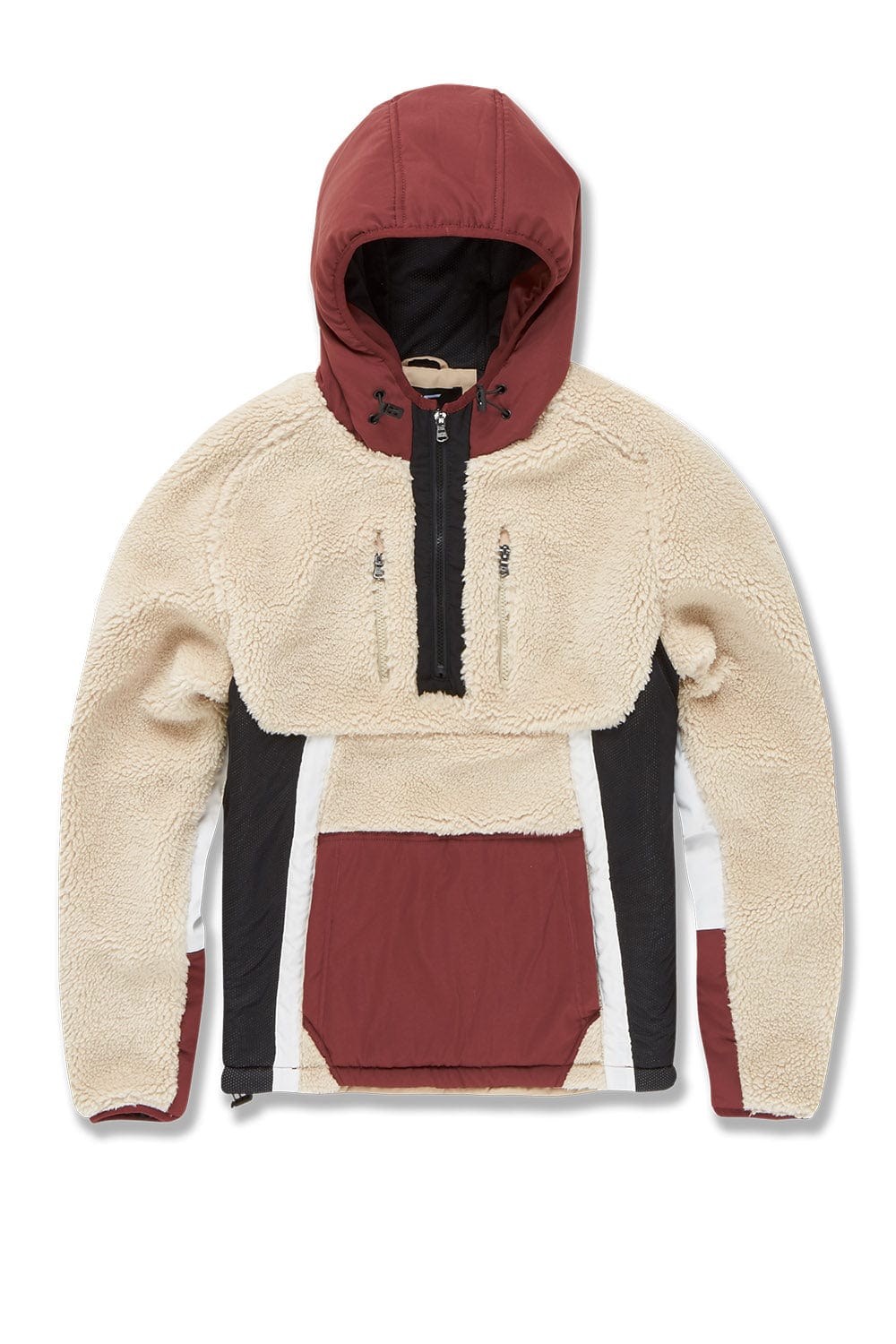 Jordan Craig Mercer Half Zip Sherpa Hoodie (Foliage) S / Foliage / AF10