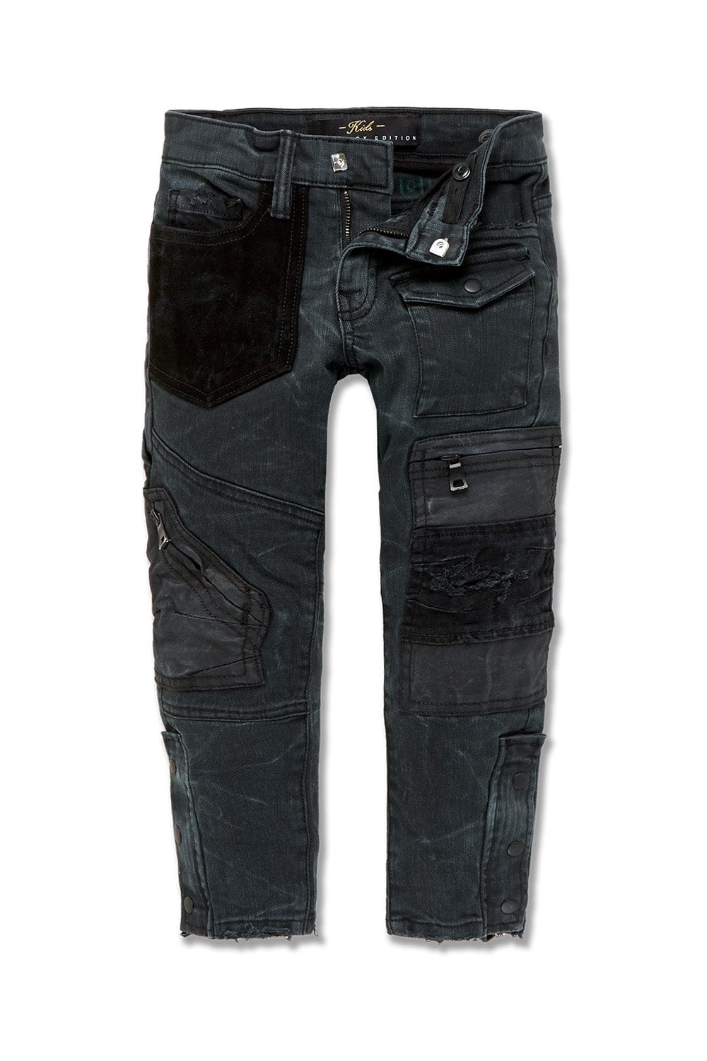 JC Kids Kids Patchwork Pants (Black Out) 2 / Black Out
