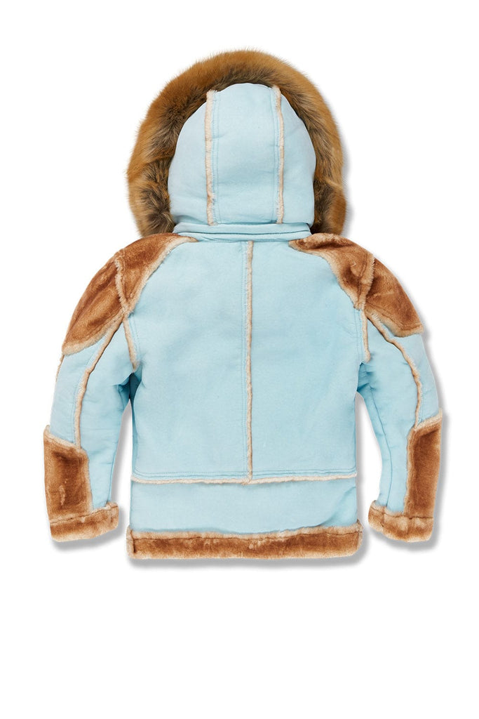 Kids El Jefe Shearling Moto Jacket (Sky)