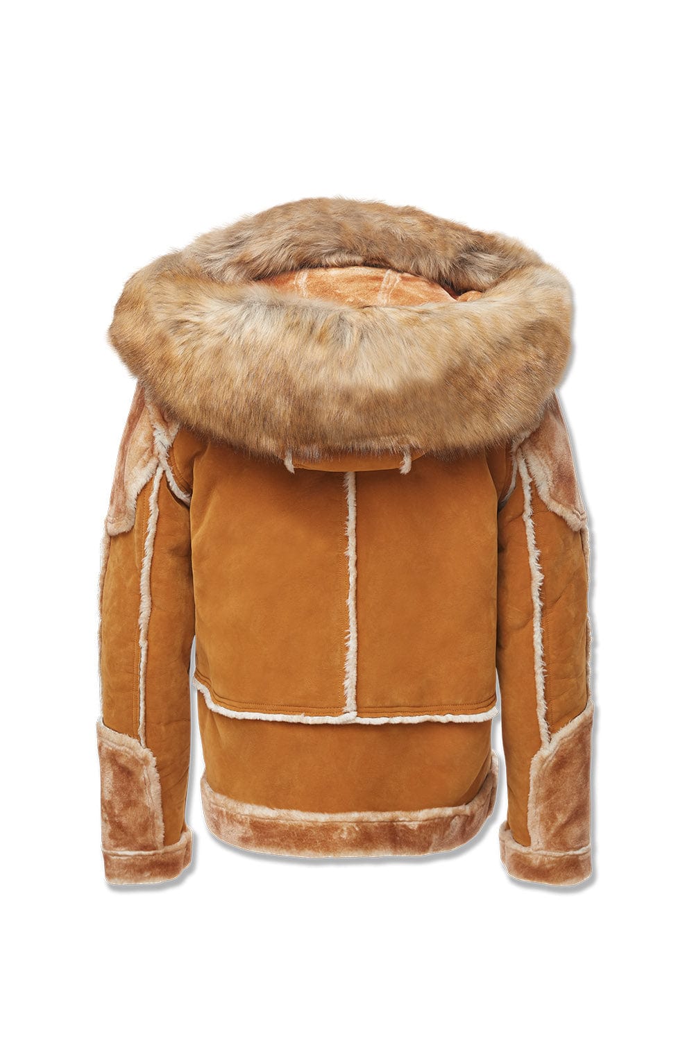El Jefe Shearling Moto Jacket Cognac