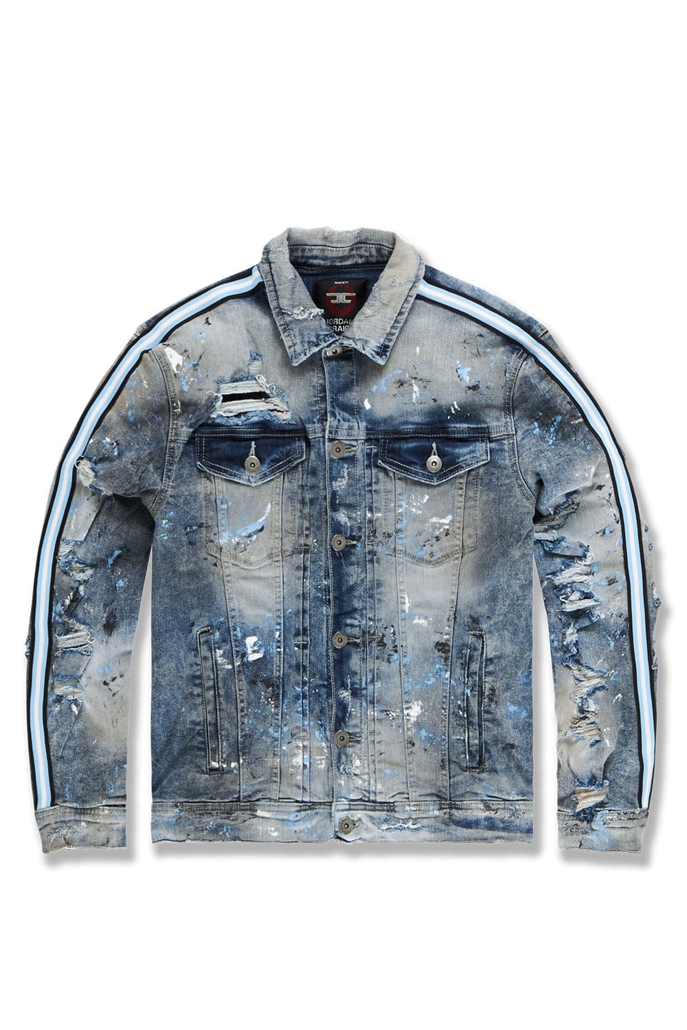 Jordan Craig Sparta Striped Denim Jacket (University Blue) S / University Blue / BM4