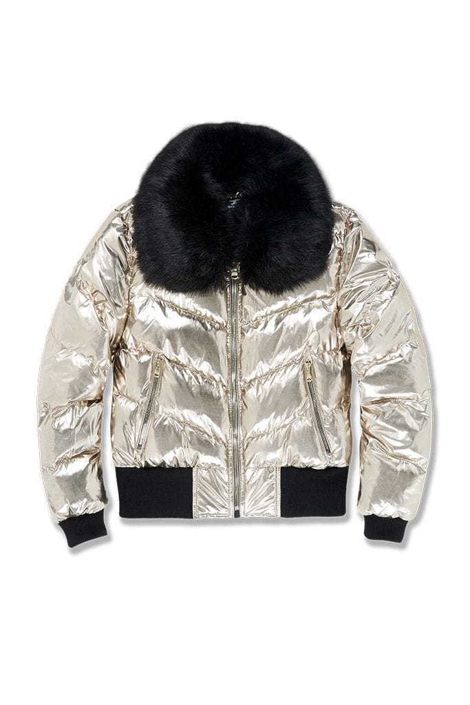 Jordan Craig Women's Flatbush Bomber Jacket (Gold) S / Gold / AD05