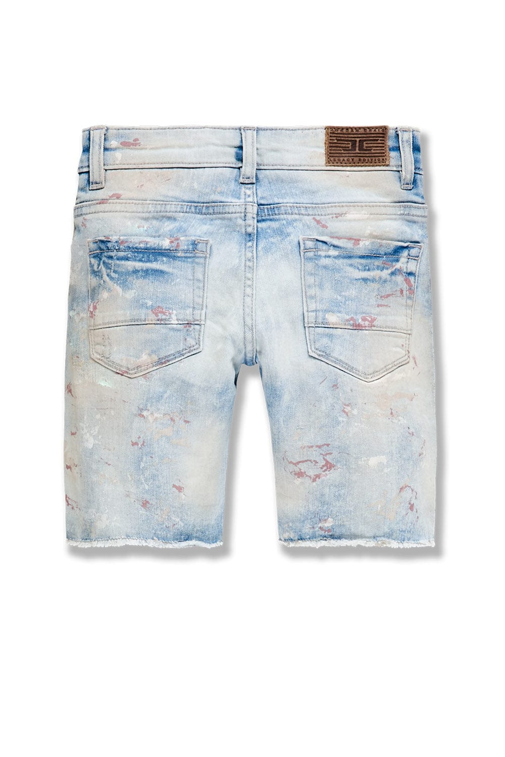JC Kids Kids OG Plush Striped Denim Shorts (Dusty Rose)