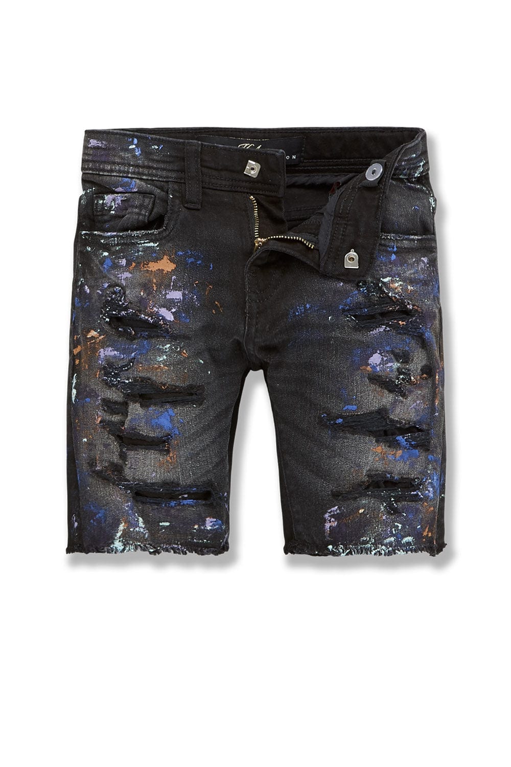 JC Kids Kids Vengeance Denim Shorts (Dark Raven) 2 / Dark Raven / AH2