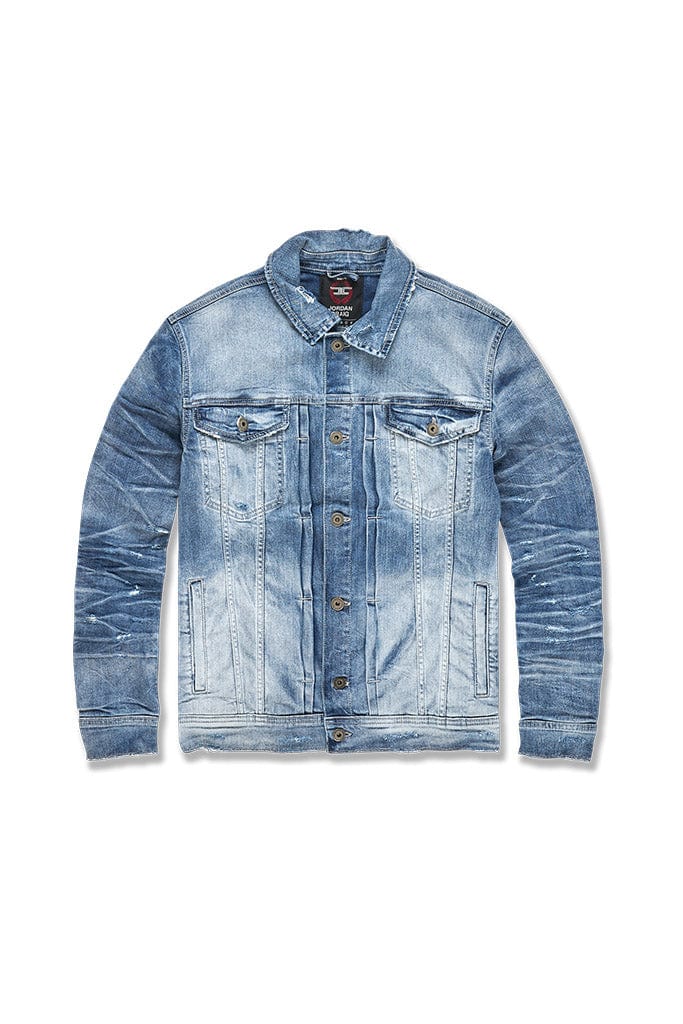 Big Men s Hamilton Denim Trucker Jacket Aged Wash