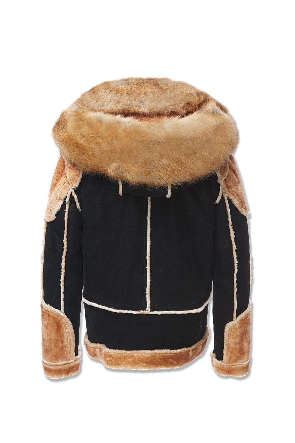 JC Big Men Big Men's El Jefe Shearling Moto Jacket (Black Coffee)
