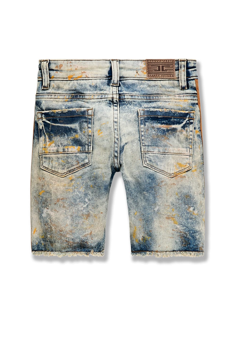 JC Kids Kids Summertime Striped Denim Shorts (Sandstone)