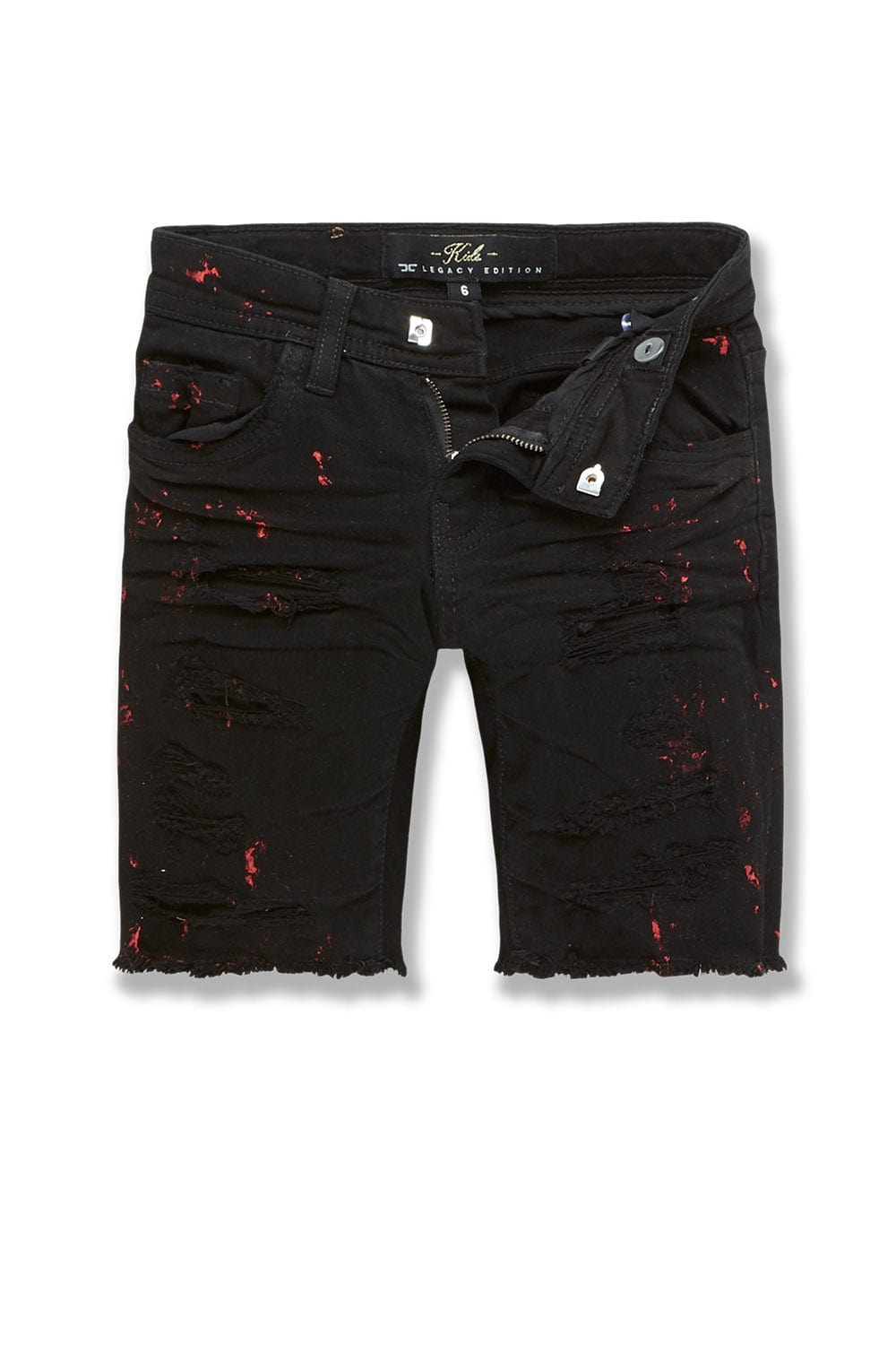 JC Kids Kids Vengeance Denim Shorts (Black) 2 / Black / AB04