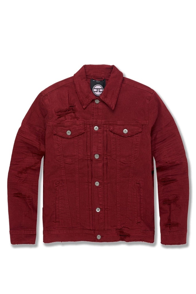 JC Big Men Big Men's Tribeca Twill Trucker Jacket Bordeaux / 4XL